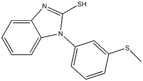 1-[3-(methylsulfanyl)phenyl]-1H-1,3-benzodiazole-2-thiol Struktur