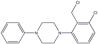 1-[3-chloro-2-(chloromethyl)phenyl]-4-phenylpiperazine 化学構造式
