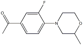 1-[3-fluoro-4-(2-methylmorpholin-4-yl)phenyl]ethan-1-one Structure