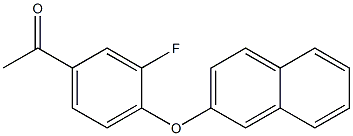 1-[3-fluoro-4-(naphthalen-2-yloxy)phenyl]ethan-1-one 化学構造式