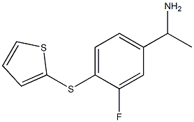 1-[3-fluoro-4-(thiophen-2-ylsulfanyl)phenyl]ethan-1-amine Struktur