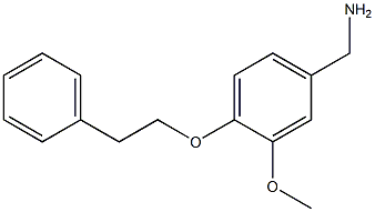 1-[3-methoxy-4-(2-phenylethoxy)phenyl]methanamine 化学構造式