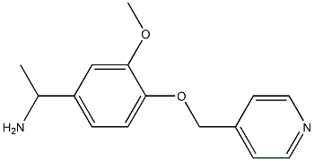 1-[3-methoxy-4-(pyridin-4-ylmethoxy)phenyl]ethanamine,,结构式