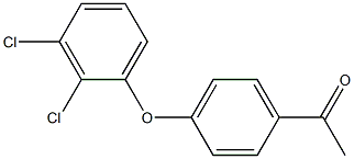 1-[4-(2,3-dichlorophenoxy)phenyl]ethan-1-one Struktur