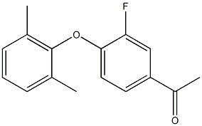 1-[4-(2,6-dimethylphenoxy)-3-fluorophenyl]ethan-1-one,,结构式