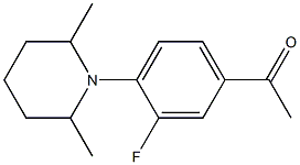 1-[4-(2,6-dimethylpiperidin-1-yl)-3-fluorophenyl]ethan-1-one Structure