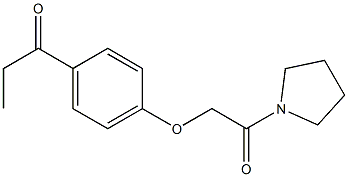 1-[4-(2-oxo-2-pyrrolidin-1-ylethoxy)phenyl]propan-1-one Struktur