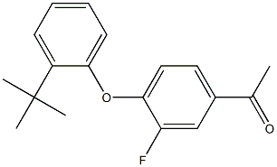 1-[4-(2-tert-butylphenoxy)-3-fluorophenyl]ethan-1-one,,结构式