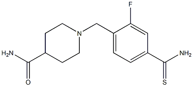 1-[4-(aminocarbonothioyl)-2-fluorobenzyl]piperidine-4-carboxamide Structure