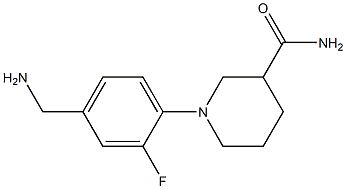 1-[4-(aminomethyl)-2-fluorophenyl]piperidine-3-carboxamide|