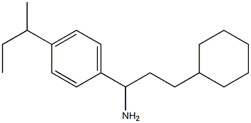 1-[4-(butan-2-yl)phenyl]-3-cyclohexylpropan-1-amine,,结构式