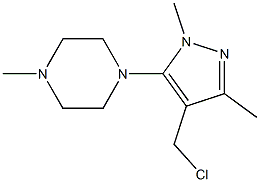 1-[4-(chloromethyl)-1,3-dimethyl-1H-pyrazol-5-yl]-4-methylpiperazine|