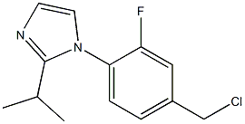 1-[4-(chloromethyl)-2-fluorophenyl]-2-(propan-2-yl)-1H-imidazole 结构式
