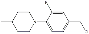  1-[4-(chloromethyl)-2-fluorophenyl]-4-methylpiperidine