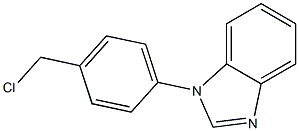 1-[4-(chloromethyl)phenyl]-1H-1,3-benzodiazole 结构式