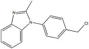 1-[4-(chloromethyl)phenyl]-2-methyl-1H-1,3-benzodiazole Structure