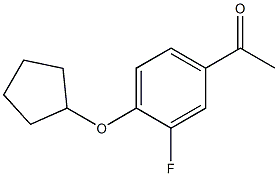 1-[4-(cyclopentyloxy)-3-fluorophenyl]ethan-1-one,,结构式