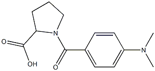 1-[4-(dimethylamino)benzoyl]pyrrolidine-2-carboxylic acid Struktur