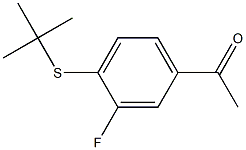 1-[4-(tert-butylsulfanyl)-3-fluorophenyl]ethan-1-one Structure