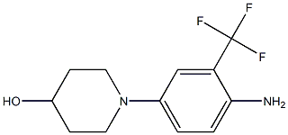 1-[4-amino-3-(trifluoromethyl)phenyl]piperidin-4-ol Structure