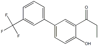 1-[4-hydroxy-3'-(trifluoromethyl)-1,1'-biphenyl-3-yl]propan-1-one,,结构式