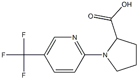 1-[5-(trifluoromethyl)pyridin-2-yl]pyrrolidine-2-carboxylic acid,,结构式