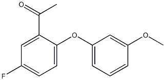 1-[5-fluoro-2-(3-methoxyphenoxy)phenyl]ethan-1-one 结构式