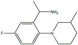 1-[5-fluoro-2-(3-methylpiperidin-1-yl)phenyl]ethan-1-amine 结构式
