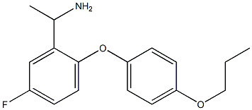 1-[5-fluoro-2-(4-propoxyphenoxy)phenyl]ethan-1-amine,,结构式