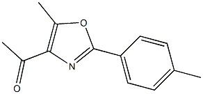 1-[5-methyl-2-(4-methylphenyl)-1,3-oxazol-4-yl]ethan-1-one 结构式