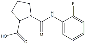 1-{[(2-fluorophenyl)amino]carbonyl}pyrrolidine-2-carboxylic acid 结构式