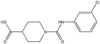 1-{[(3-chlorophenyl)amino]carbonyl}piperidine-4-carboxylic acid Struktur