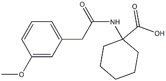 1-{[(3-methoxyphenyl)acetyl]amino}cyclohexanecarboxylic acid 结构式