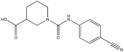 1-{[(4-cyanophenyl)amino]carbonyl}piperidine-3-carboxylic acid,,结构式