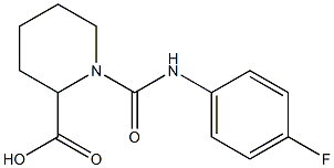 1-{[(4-fluorophenyl)amino]carbonyl}piperidine-2-carboxylic acid,,结构式