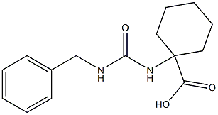 1-{[(benzylamino)carbonyl]amino}cyclohexanecarboxylic acid,,结构式