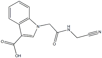 1-{[(cyanomethyl)carbamoyl]methyl}-1H-indole-3-carboxylic acid,,结构式