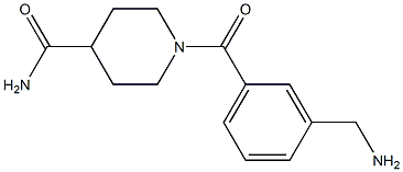 1-{[3-(aminomethyl)phenyl]carbonyl}piperidine-4-carboxamide Structure