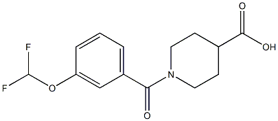  1-{[3-(difluoromethoxy)phenyl]carbonyl}piperidine-4-carboxylic acid