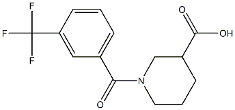 1-{[3-(trifluoromethyl)phenyl]carbonyl}piperidine-3-carboxylic acid Structure