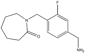 1-{[4-(aminomethyl)-2-fluorophenyl]methyl}azepan-2-one Structure