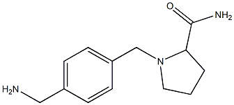 1-{[4-(aminomethyl)phenyl]methyl}pyrrolidine-2-carboxamide 结构式