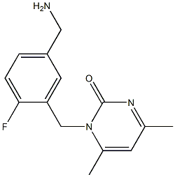  1-{[5-(aminomethyl)-2-fluorophenyl]methyl}-4,6-dimethyl-1,2-dihydropyrimidin-2-one