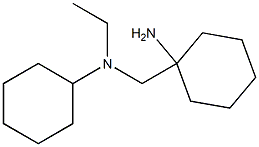 1-{[cyclohexyl(ethyl)amino]methyl}cyclohexan-1-amine Struktur