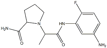 1-{1-[(5-amino-2-fluorophenyl)carbamoyl]ethyl}pyrrolidine-2-carboxamide Structure