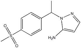 1-{1-[4-(methylsulfonyl)phenyl]ethyl}-1H-pyrazol-5-amine 结构式