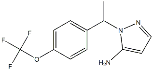 1-{1-[4-(trifluoromethoxy)phenyl]ethyl}-1H-pyrazol-5-amine 结构式