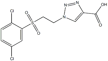 1-{2-[(2,5-dichlorobenzene)sulfonyl]ethyl}-1H-1,2,3-triazole-4-carboxylic acid,,结构式