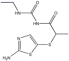 1-{2-[(2-amino-1,3-thiazol-5-yl)sulfanyl]propanoyl}-3-ethylurea Structure