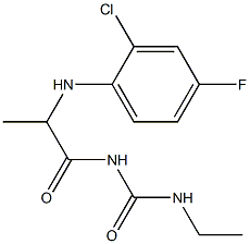 1-{2-[(2-chloro-4-fluorophenyl)amino]propanoyl}-3-ethylurea Structure